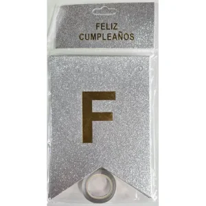Banderines Escarchados con Brillo - Guirnalda Fiesta