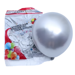 Globos Cromados Shuaian Plateados - 50 Unidades